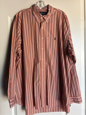 Ralph Lauren Shirt Mens 2XL Blake Classic Fit Long Sleeve Striped Button‎
